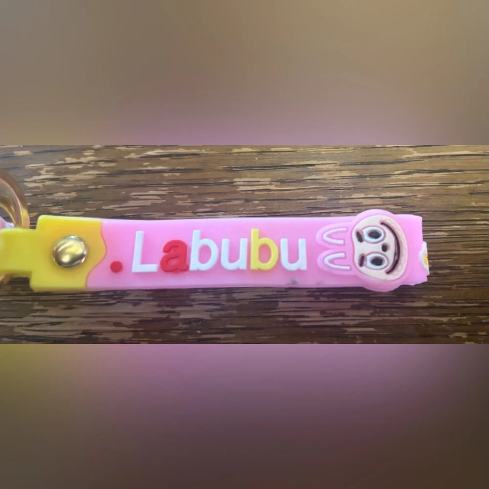 Labubu Fuzzy Pink Collectible Keychain